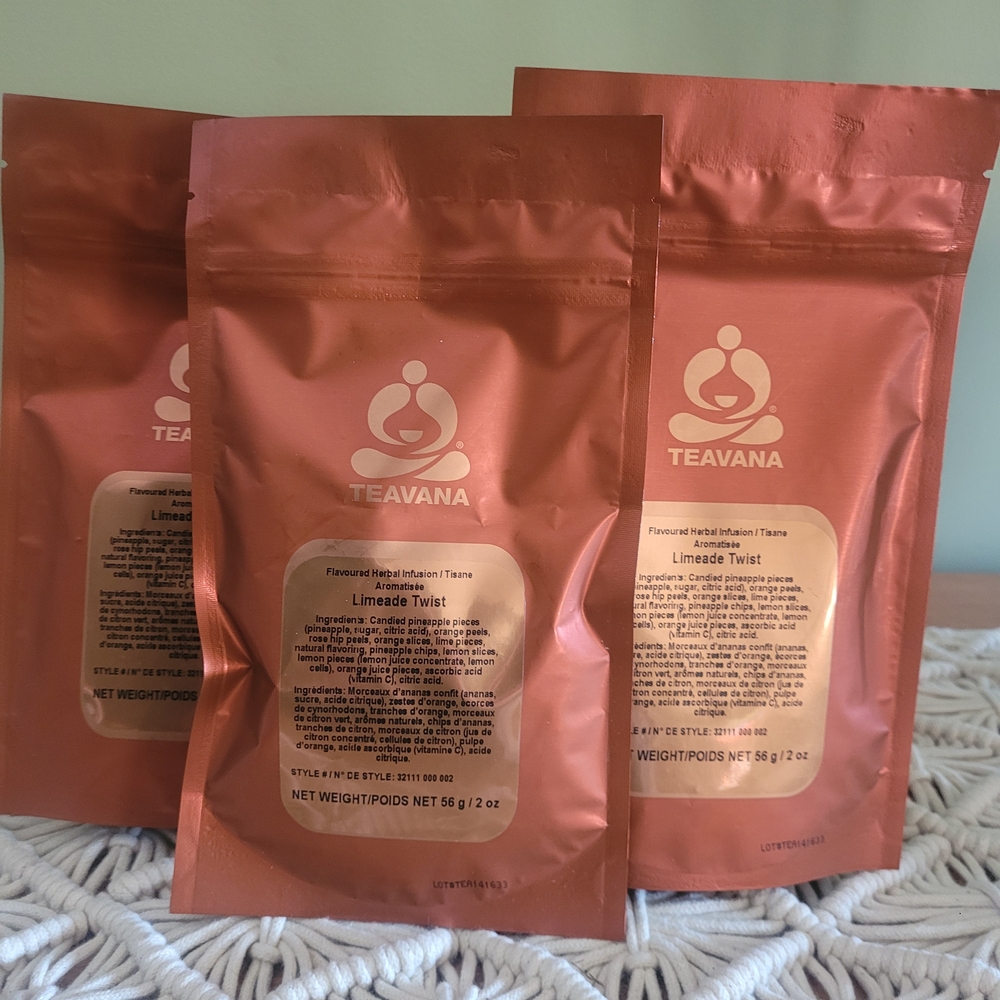 Teavana Limeade Twist Herbal Tea X3